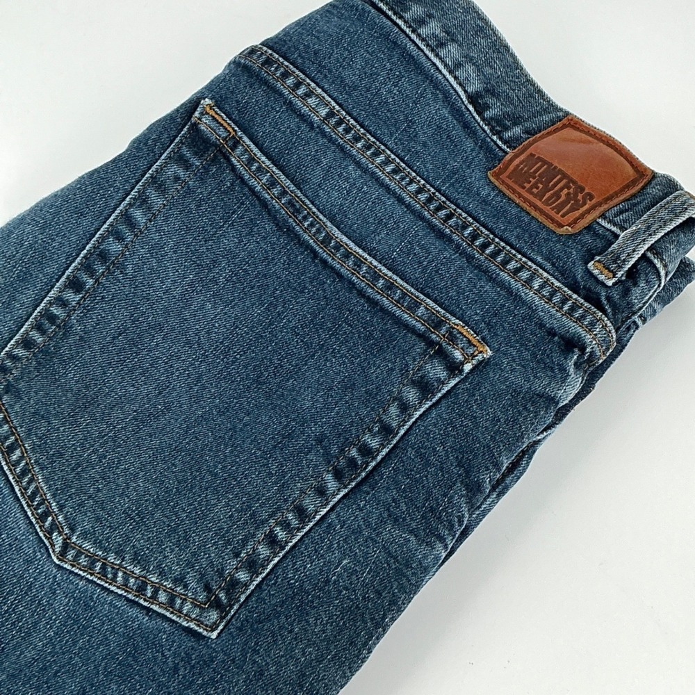 Weekday Mens 34x32 Friday Francis Blue Slim Straight Jeans‎ Medium Wash Denim